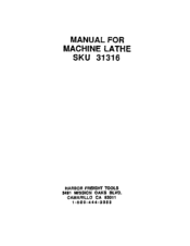 Harbor Freight Tools 31316 User Manual