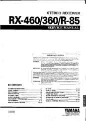 Yamaha RX-460 Service Manual