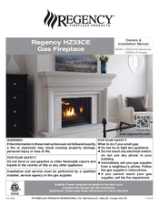 Regency HZ33CE-LP Owners & Installation Manual