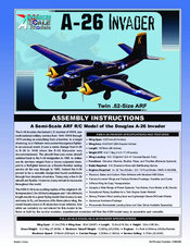 advanced scale models A-26 invader Assembly Instructions Manual