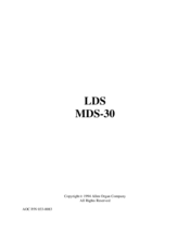 Allen Organ Company MDS-30 LDS Manual