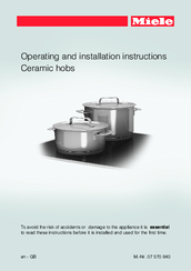 Miele KM 5617 Operating And Installation Instructions