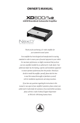NexD XD600 Owner's Manual
