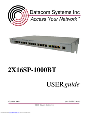 Datacom Systems 2X16SP-1000BT User Manual