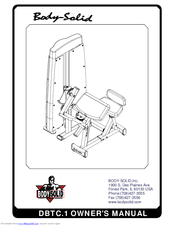 Body Solid DBTC.1 Owner's Manual