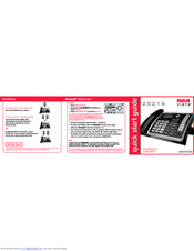 RCA VISYS 25216 Quick Start Manual