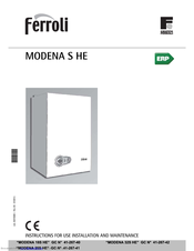 Ferroli MODENA 25S HE Instructions For Use, Installation And Maintenance