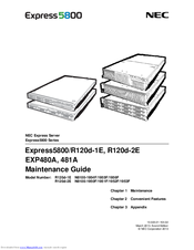 NEC R120d-1E N8100-1956F Maintenance Manual
