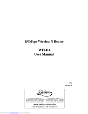 Delton WF2414 User Manual