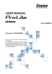 Iiyama ProLite T1521MSC User Manual