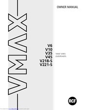 VMAX V218-S Owner's Manual