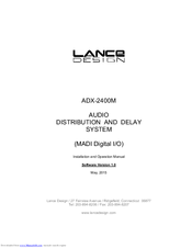 Lance ADX-2400M Installation And Operation Manual