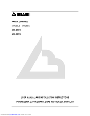 Biasi PARVA CONTROL M90.24SV User Manual And Installation Instructions