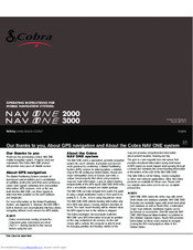 Cobra NAV ONE 3000 Operating Instructions Manual