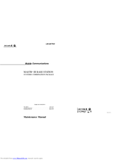 Ericsson GE MASTR III Maintenance Manual