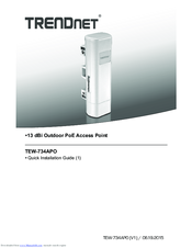 TRENDnet TEW-734APO Quick Installation Manual