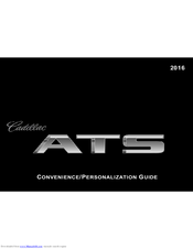 Cadillac 2016 ATS Convenience/Personalization Manual