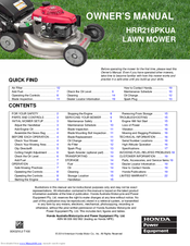 Honda HRR216PKUA Owner's Manual