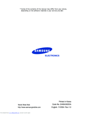 Samsung SGH-D500 Manual