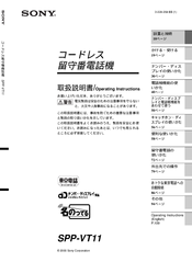 Sony SPP-VT11 Operating Instructions Manual