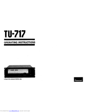Sansui TU-717 Operating Instructions Manual