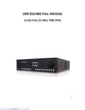 UNIMO Technology UDR-808 Full Manual