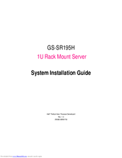 Gigabyte GS-SR195H System Installation Manual