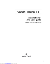 VARDE OVNE Thuro 11 Installation And User Manual