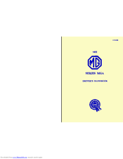 MG MGA series Driver's Handbook Manual