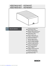 Bosch VSS7905/00T Installation And Operational Manual