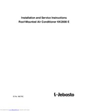 Webasto KK2000 E Installation And Service Instructions Manual