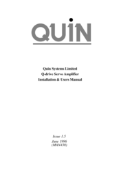Quin Q-drive Installation & User Manual