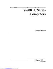 Zenith Z-200 series Owner's Manual