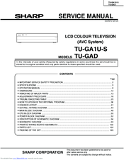 Sharp TU-GAD Service Manual