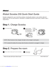 iRobot Scooba 230 Quick Start Manual