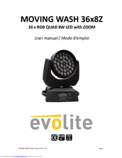 Evolite MOVING WASH 36x8Z User Manual