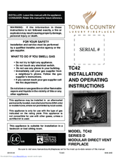 Town & Country Fireplaces TC42 Installation And Operator's Manual