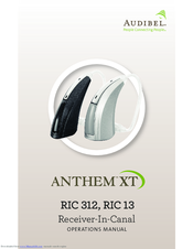 Audibel anthem xt ric 13 Operating Instructions Manual