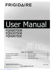 Frigidaire FQE6807SDE User Manual