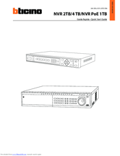 Bticino NVR 2TB Quick Start Manual