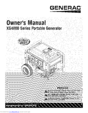 Generac Power Systems 005788-0 XG4000 Owner's Manual