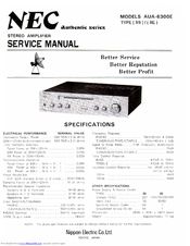 NEC AUA-6300E Service Manual