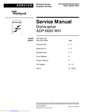 Whirlpool ADP 6600 WH Service Manual