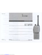 Icom IC-3FGX Instruction Manual