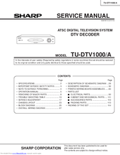 Sharp TU-DTV1000/A Service Manual