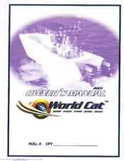 World Cat 246SF 2001 Owner's Manual
