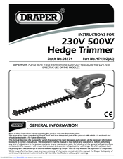 Draper HT4502AS Instructions For Use Manual
