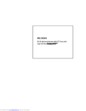 Advantech CompactPCI MIC-3032/8 User Manual