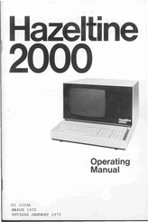 hazeltine 2000 Operating Manual