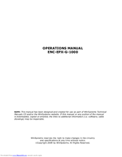 WinSystems ENC-EPX-G-1000 Operation Manual